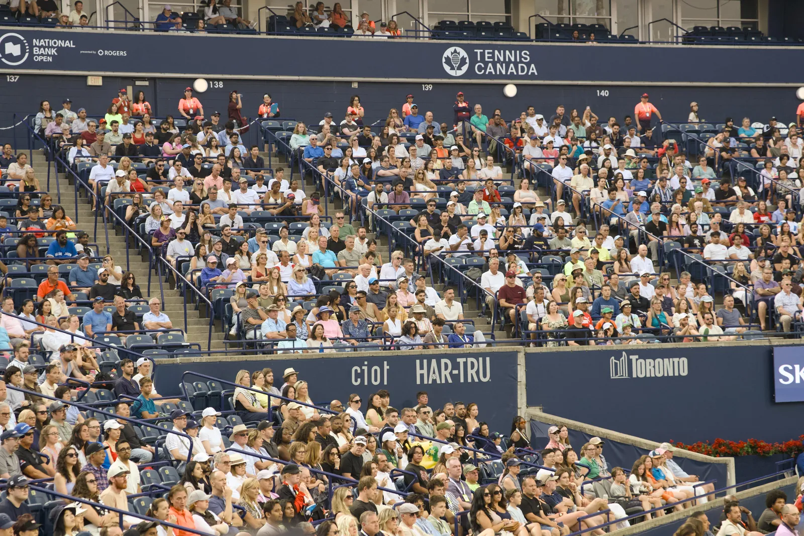 A full centre court at the National Bank Open in Toronto